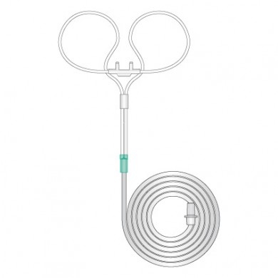 Paediatric Curved Prong Cannula Tube, 2.1m length 1163