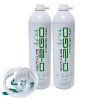 O2GO Oxygen Can with Mask and Tube 36L (2 x 18L CAN)