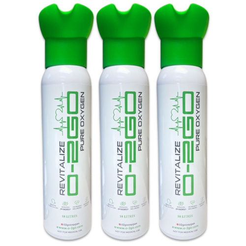O2GO 18L Oxygen Can with Face Cup 54L (3 x 18L CAN)