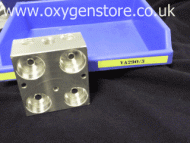 Airsep Onyx Valve Block, Non Anodised, Ss Plugs