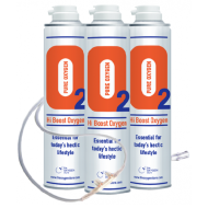 3 X O2 10 Litre Oxygen Can Inc 1 x 1.8M Tubing & Nasal Cannula