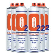 6 X O2 10 Litre Oxygen Cans Sport