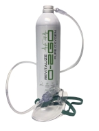 O2GO 1 X 18L Oxygen Can with Mask and Tube - 99.5% Pure Oxygen
