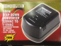 Step Down Power Converter 100W, 220V TO 110V AC UK Plug