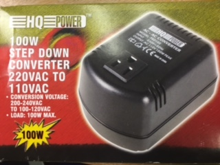 Step  own Power Converter 100W, 220V TO 110V AC Shuko Plug